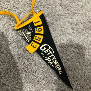 1953 Antique‎ Gettysburg Pennsylvania Pennant Flag 12"